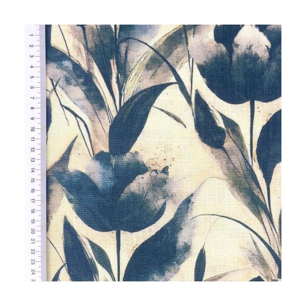 Viscose linen Digital print, Tulipan